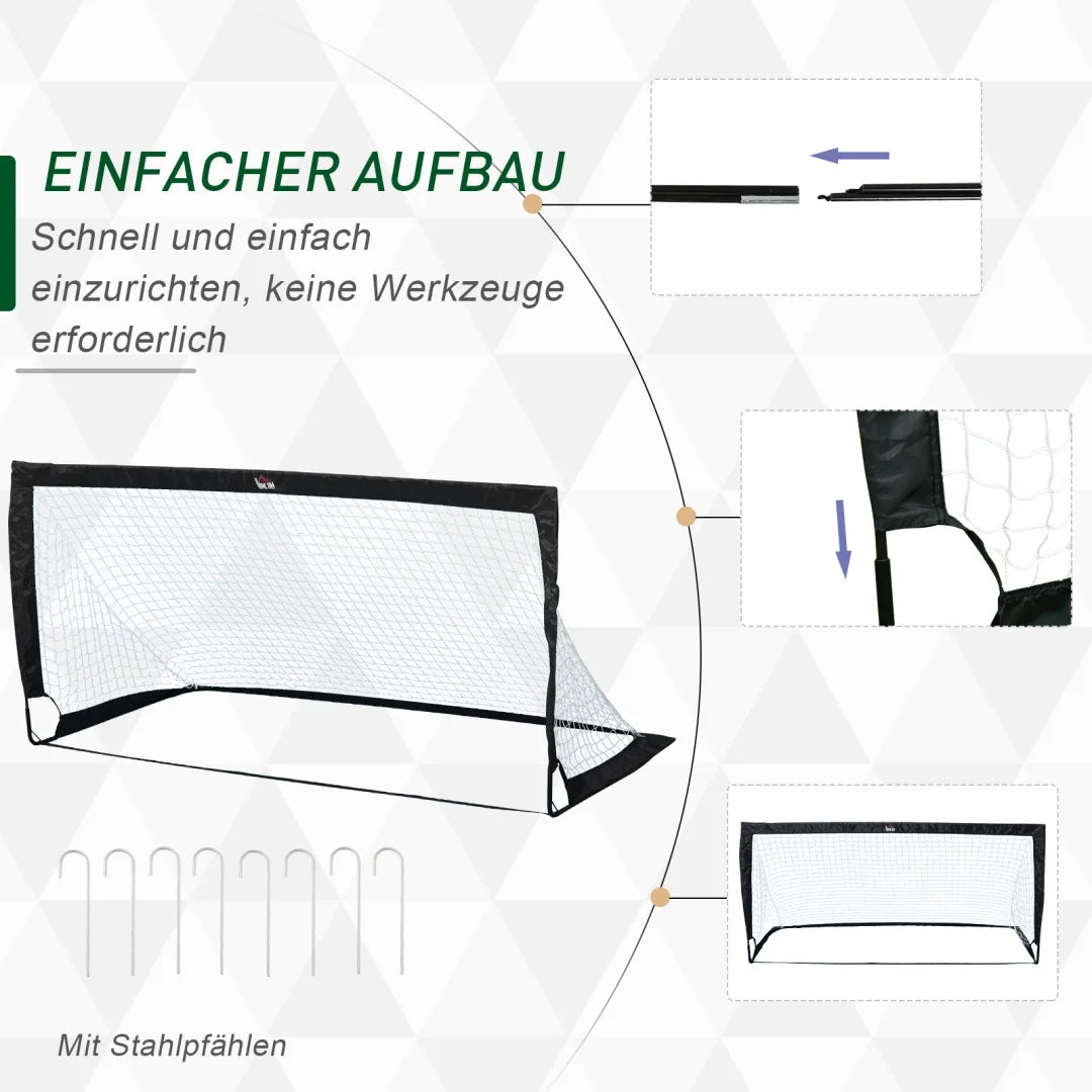Soccer Goals for Backyard Set 2pcs ,Portable Training Football Net ,Set includes two nets，186x90x90 cm，Indoor and Outdoor Children’s Football Match Door Frame，Suitable for gardens and playgrounds