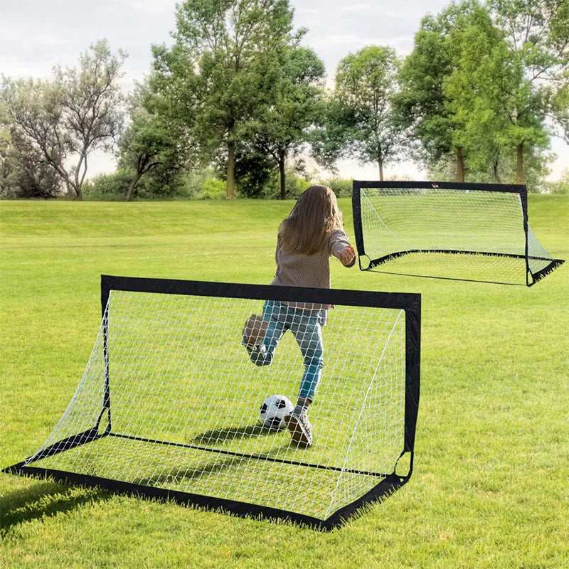 Soccer Goals for Backyard Set 2pcs ,Portable Training Football Net ,Set includes two nets，186x90x90 cm，Indoor and Outdoor Children’s Football Match Door Frame，Suitable for gardens and playgrounds