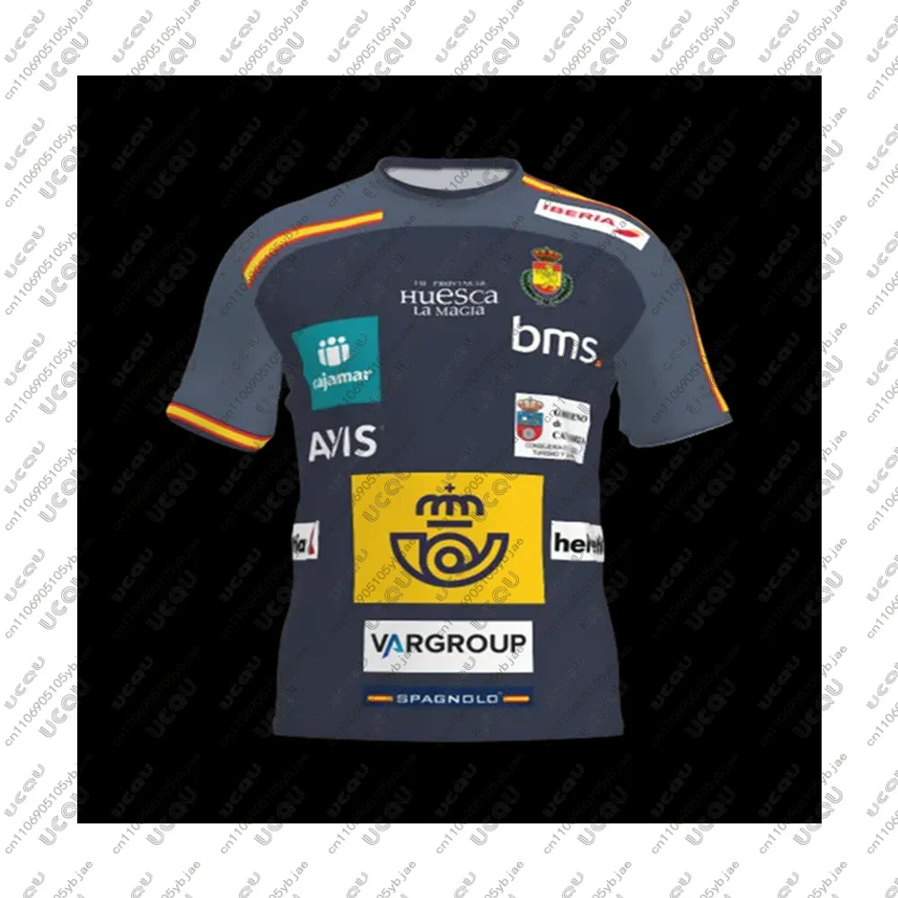 2026 Men Kids Clothes Team Male Top Away Spanish Royal Breathable Train Sportswear Home T Shirt Away Tee Handball Jersey Gift