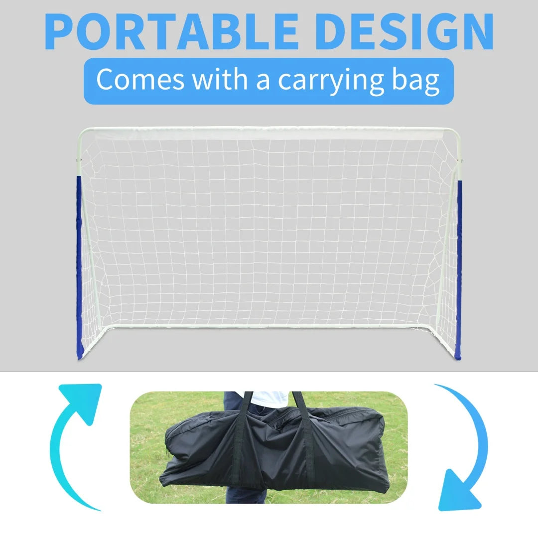 New Football Goal Sports Toy ,Foldable Children's Football Gate ,Includes storage bag and 8 ground pegs，240x150x90CM，8mm fiberglass poles and steel corners.Suitable for football training in outdoor venues such as parks, s