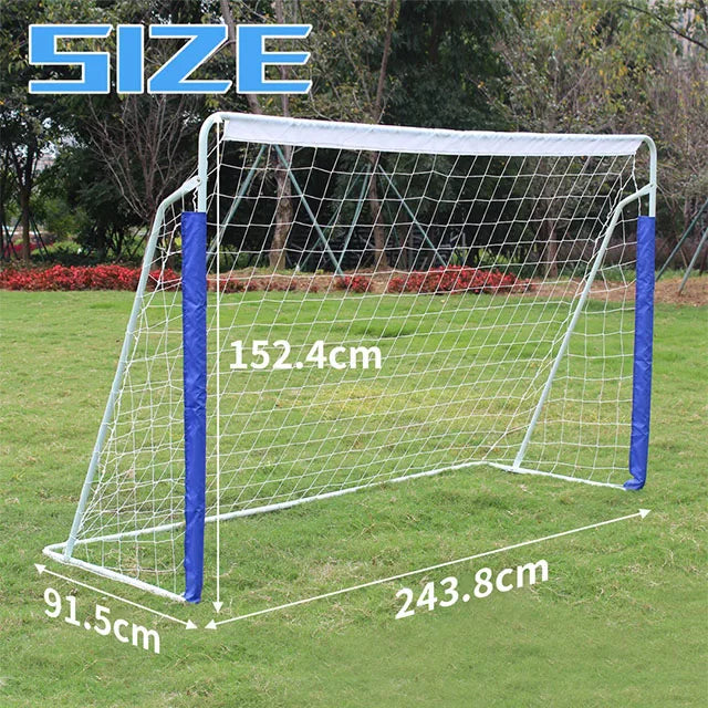 New Football Goal Sports Toy ,Foldable Children's Football Gate ,Includes storage bag and 8 ground pegs，240x150x90CM，8mm fiberglass poles and steel corners.Suitable for football training in outdoor venues such as parks, s
