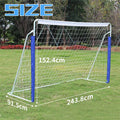 New Football Goal Sports Toy ,Foldable Children's Football Gate ,Includes storage bag and 8 ground pegs，240x150x90CM，8mm fiberglass poles and steel corners.Suitable for football training in outdoor venues such as parks, s