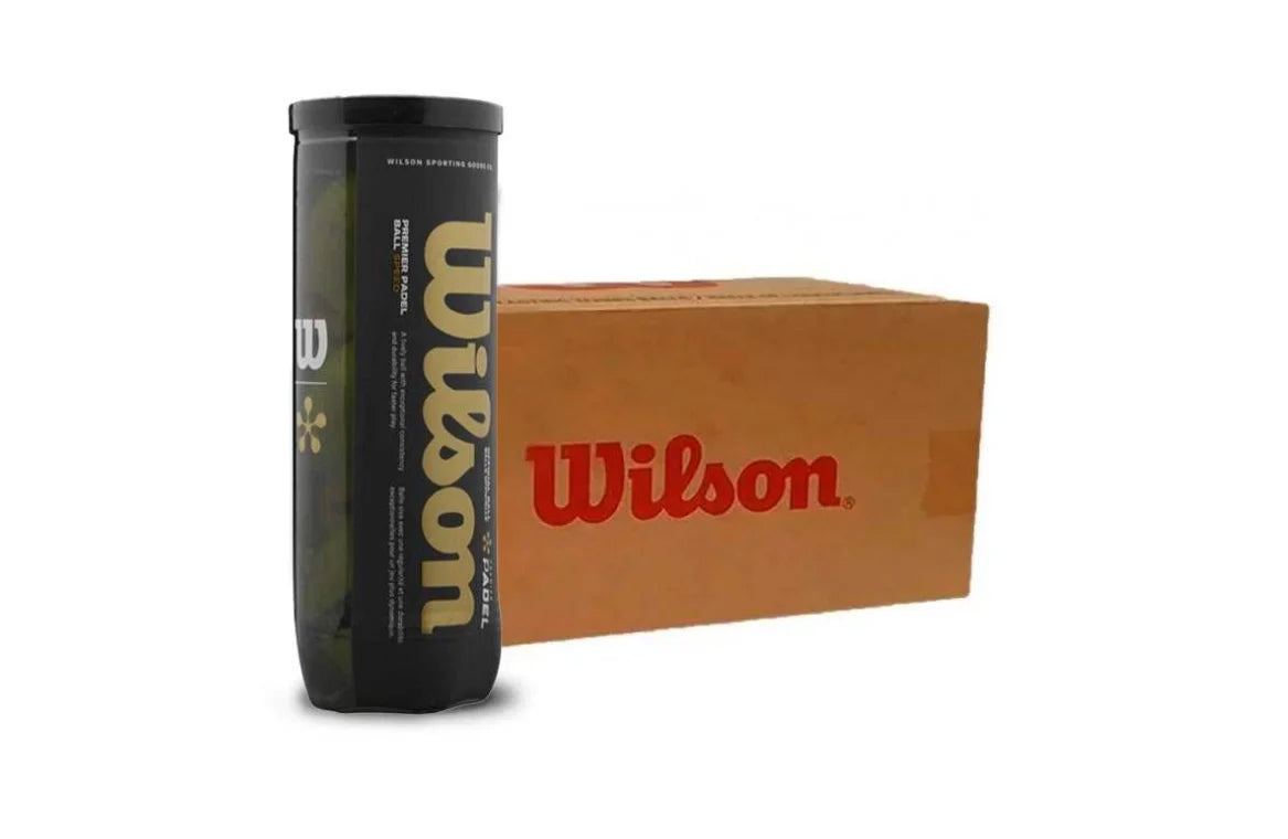 WILSON Premier Speed Padel Balls - Official Premier Padel with high durability, available in packs of 3, 6, 12, or a case of 24, featuring a durable core for advanced players, perfect for competitive training and professional