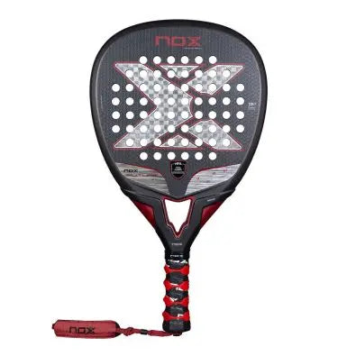 Nox Future Attack 12K Alum 2025 Padel Racket, designed for advanced players with 12K carbon, rough 3K surface for improved control, diamond shape for high balance, and EV50 rubber for optimal ball response.