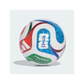Adidas JD8032 Soccer Ball, 350g, made of 100% recycled TPU with a laminated surface in White/Royal Blue/Solar Blue/Power Red for precision indoor play.