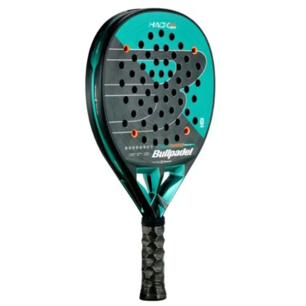 Bullpadel Hack 04 Hybrid 2025: High-performance padel racket made with durable carbon fiber and innovative technologies for advanced players, featuring a lightweight design and customizable weight for optimal control and prec
