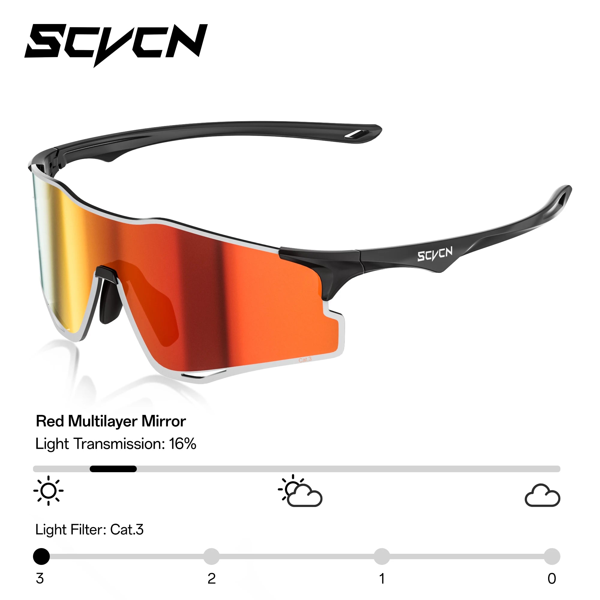 Gafas Ciclismo Fotocromáticas Scvcn – UV400 para Carretera, MTB y Running