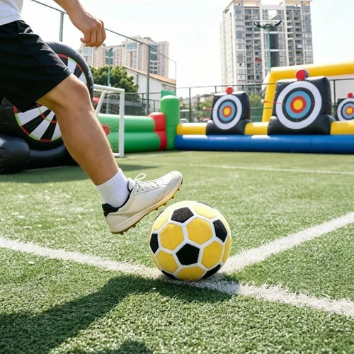 1 PC Sticky Felt Soccer Ball For Foot Kick Dart Games Soccer Darts Outdoor Family Backyard Inflatable Football Target Board Gear