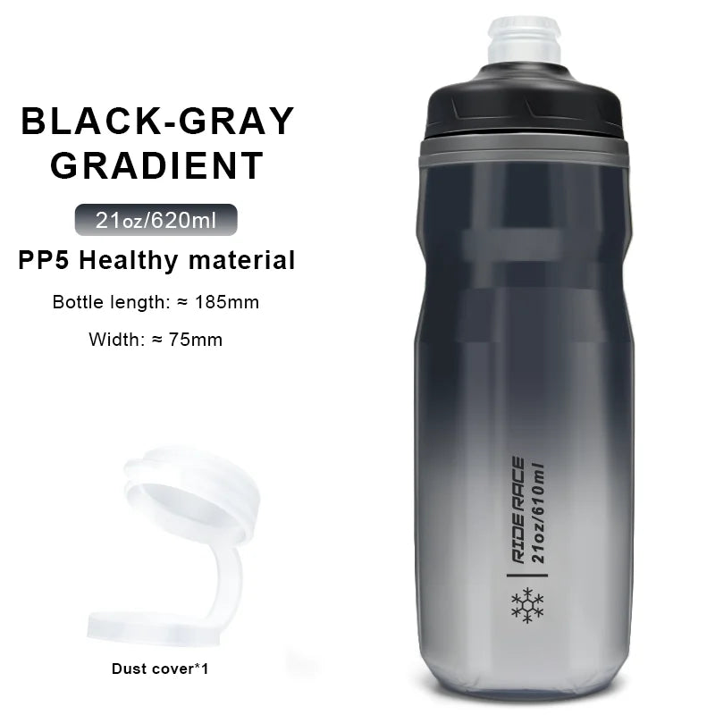 Botella Térmica de Ciclismo RIDERACE 610ml – Doble Capa para MTB y Carretera