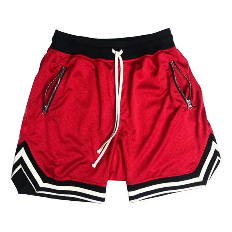 Summer Basketball Men Loose Sport Shorts Quick Drying Mesh Sports Five-point Pants Oversized Sports Shorts