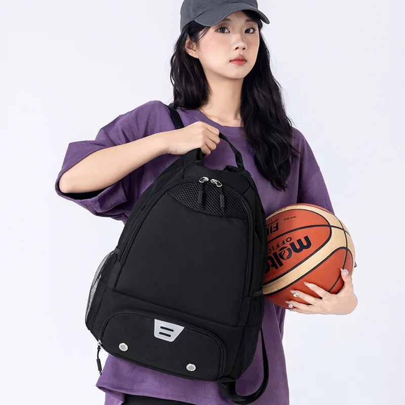 21L Large Capacity Basketball Sports Backpack Waterproof Shoe Compartment Drawstring Storage Bag Men Travel Cycling Camping Bags