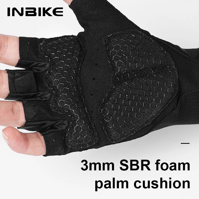 Guantes de Ciclismo INBIKE Unisex – Medio Dedo Ligeros para MTB y Deporte