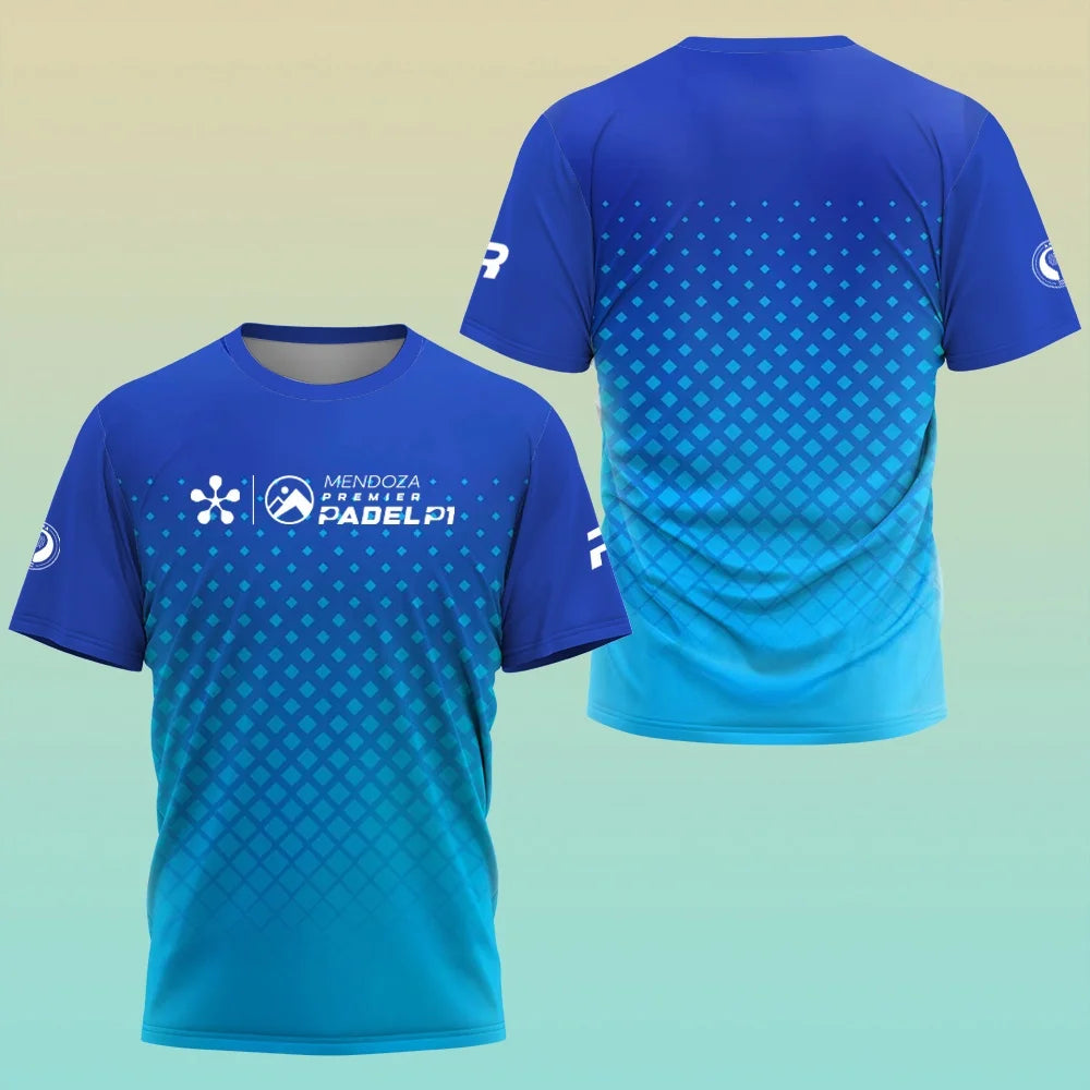 Professional Padel Sports Short-sleeve T-shirt Breathable Quick-dry Team Custom Print Training Match Top