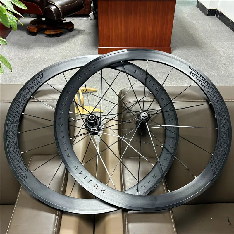 RUJIXU Último modelo de alta calidad 700C30/40/50mm, ruedas para bicicleta de carretera con freno V, BMX, freno de disco y llanta de aluminio.
