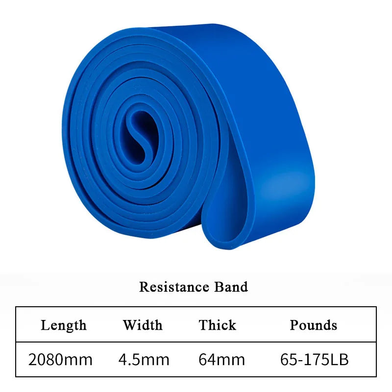 Banda elástica de látex de alta resistencia para ejercicios de dominadas, pilates, fitness, gimnasio en casa y tonificación corporal.