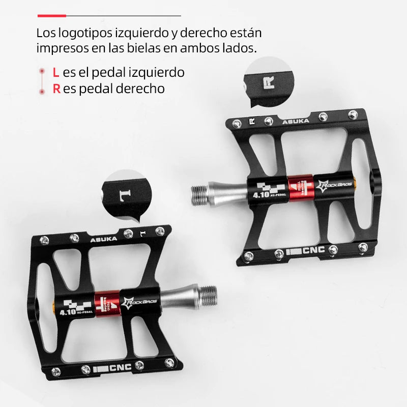 ROCKBROS Mountain Bike Bicycle Pedals Cycling Ultralight Aluminium Alloy 4 Bearings MTB Pedals Bicicleta Bike Pedals Flat BMX