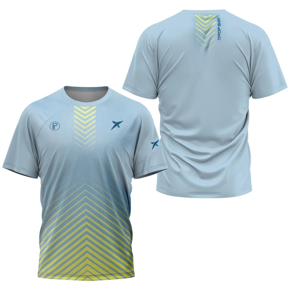 2024 Men's Fashion Breathable Tennis Sportswear Men's Sports Sweat Absorbent Padel Printed Ball Wear Men's Quick Drying T-Shirt