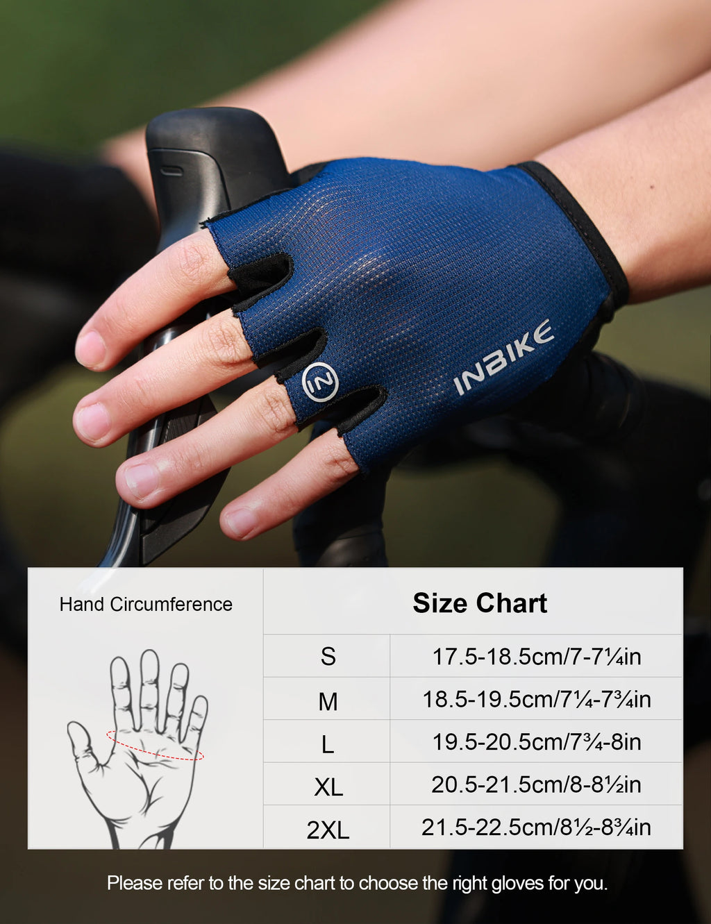Guantes MTB INBIKE Verano – Medio Dedo con Absorción de Impactos