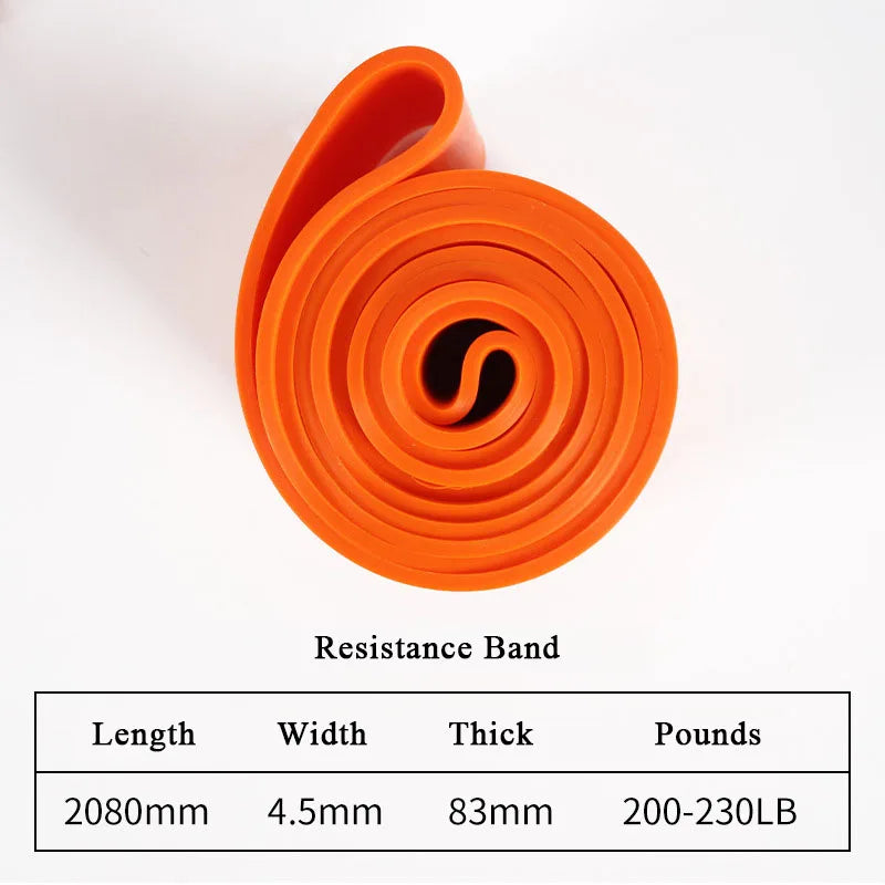 Banda elástica de látex de alta resistencia para ejercicios de dominadas, pilates, fitness, gimnasio en casa y tonificación corporal.