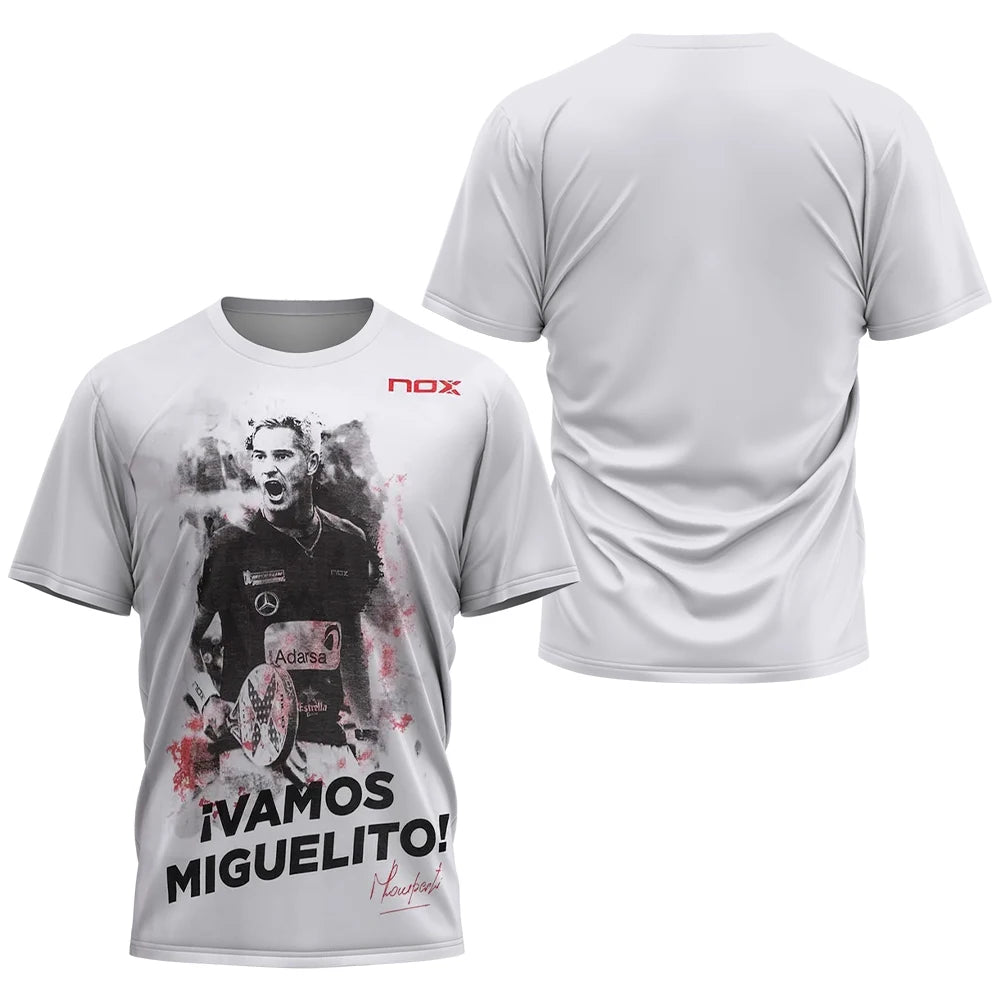 2024 Men's Fashion Breathable Tennis Sportswear Men's Sports Sweat Absorbent Padel Printed Ball Wear Men's Quick Drying T-Shirt