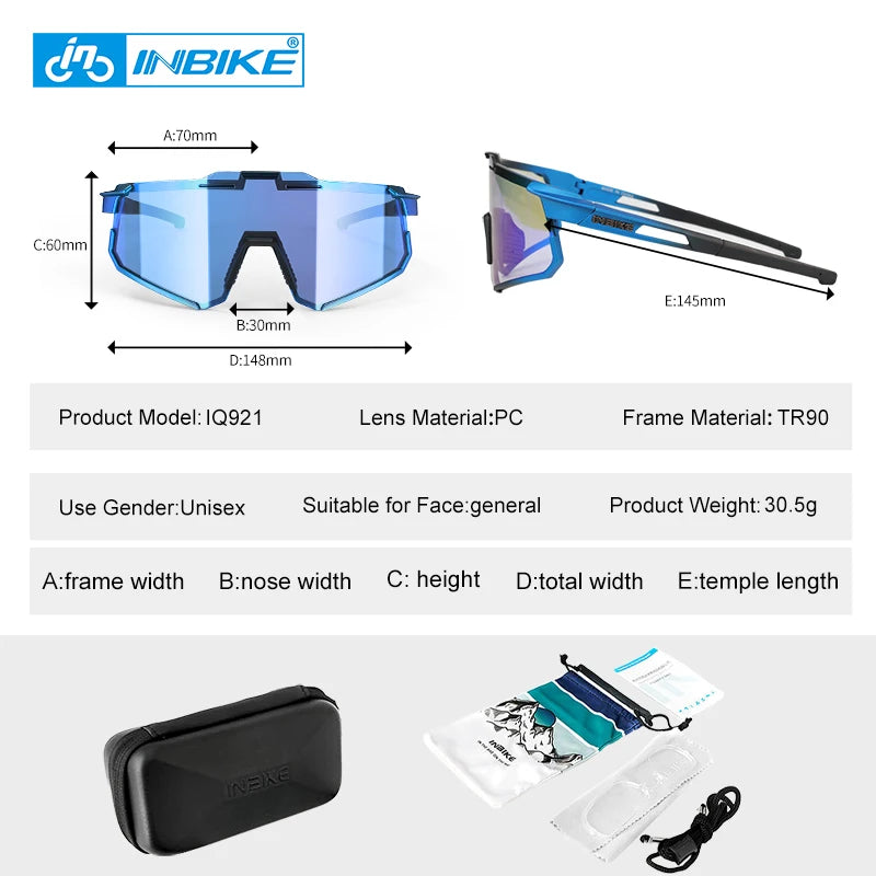Gafas Fotocromáticas INBIKE para Hombre – Antipolvo y Antiviento para MTB