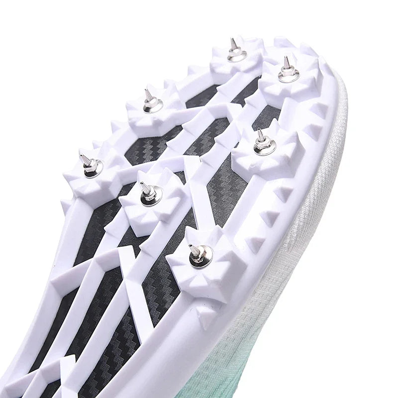 Men Women Track Field Events Cleats Sprint Shoes Athlete Short Spikes Running Sneakers Training Racing Sport Shoes Size 34-44