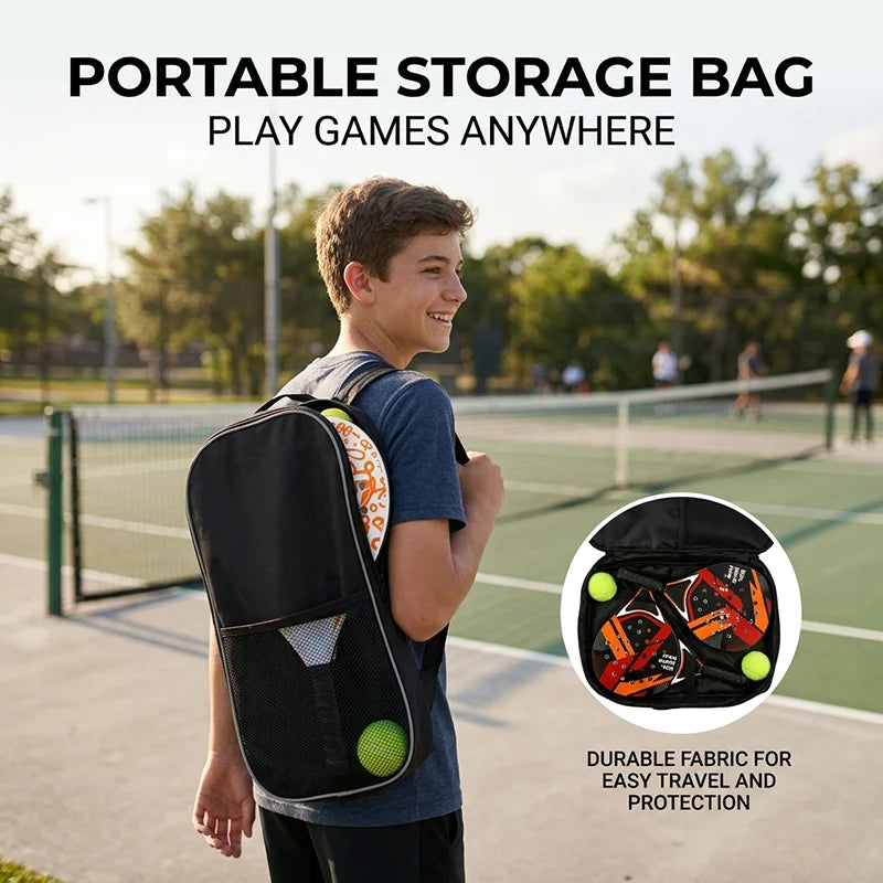 Tennis racket Best Beginner Padel Racket with EVA Softcore Lightweight Paddle for Control and Accuracy on Court for Kids Adult