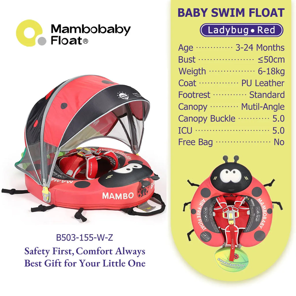 Mambobaby Baby Pool Float Vip 5 Dropshipping Blackproof Pool Mat For Infant Non-Inflatable Natation Buoy With Parasol Beach Toys