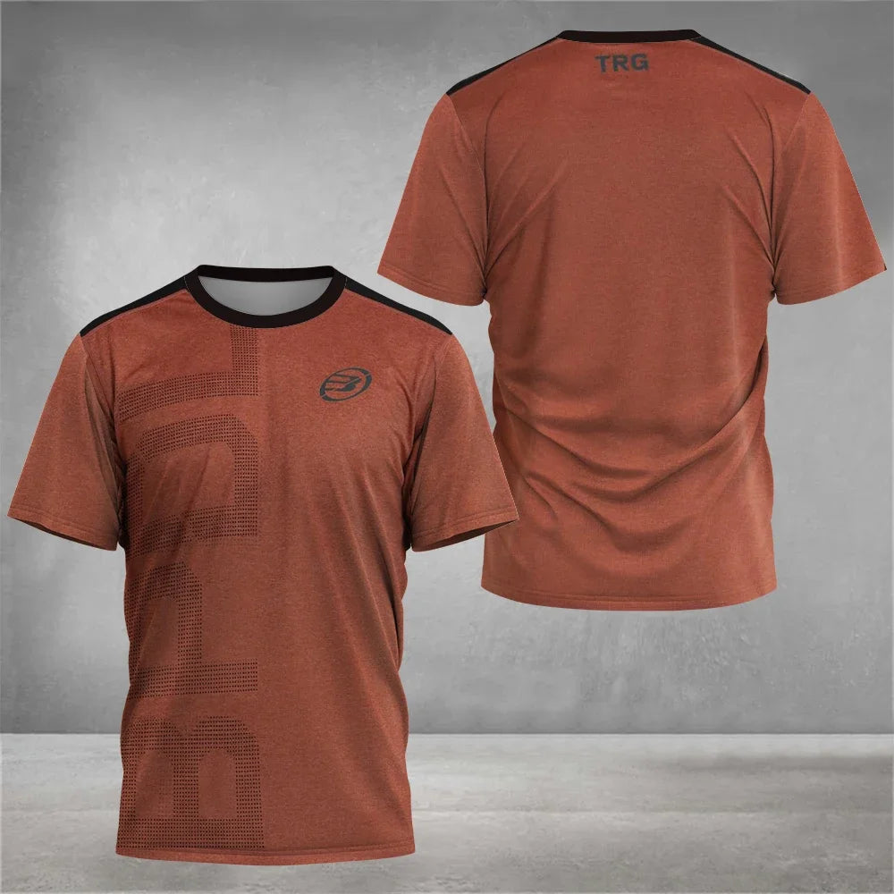 2026 New Padel Element Print Quick-drying Short Sleeve Men's Tennis Breathable Wear Men's Ultra-thin Fitness T-shirt Casual Top