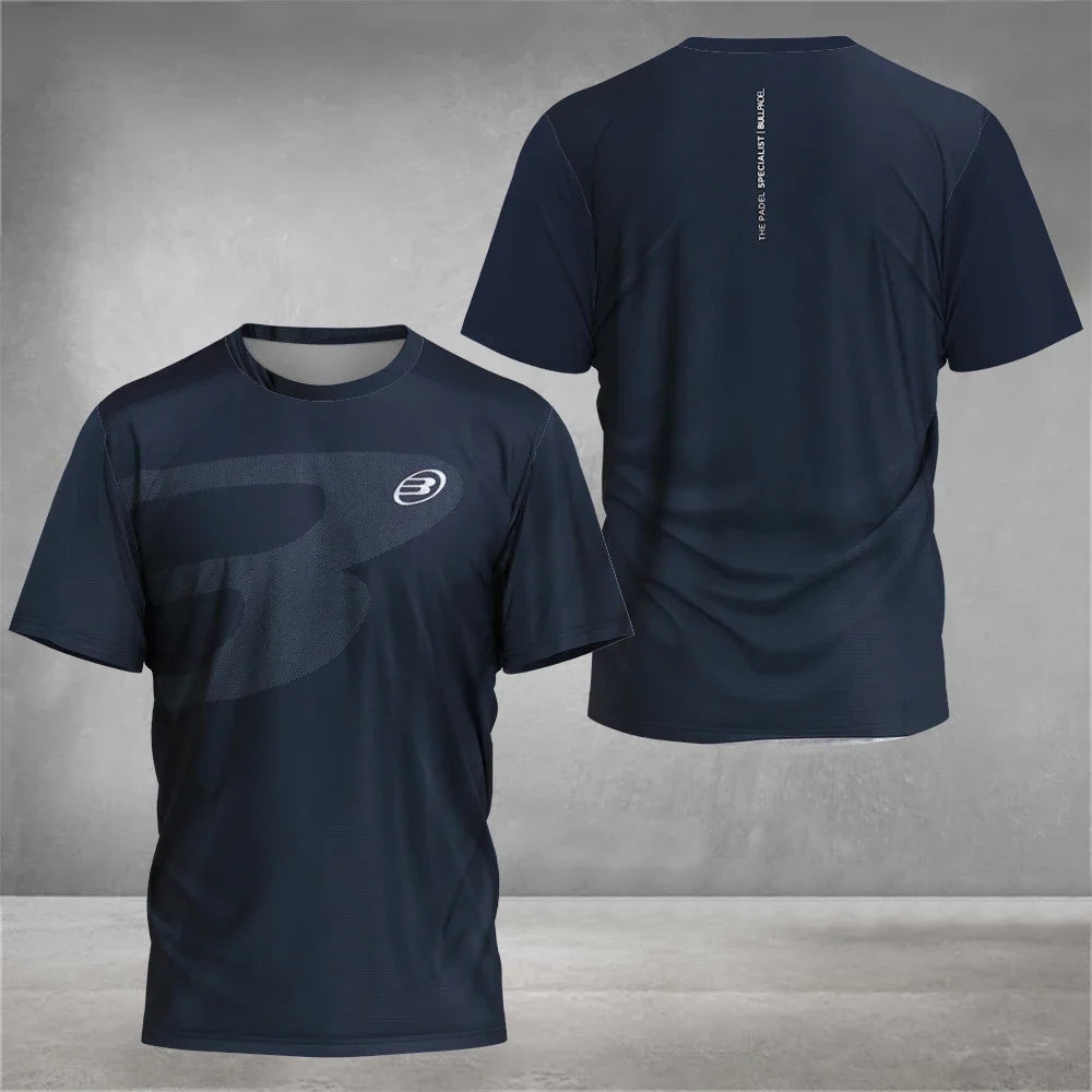 2026 New Padel Element Print Quick-drying Short Sleeve Men's Tennis Breathable Wear Men's Ultra-thin Fitness T-shirt Casual Top