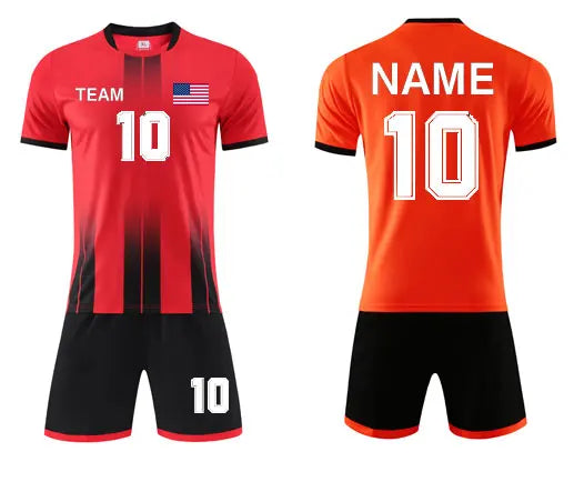 Customized children's football uniform set for boys in kindergarten, primary and secondary school students in training camp, sho