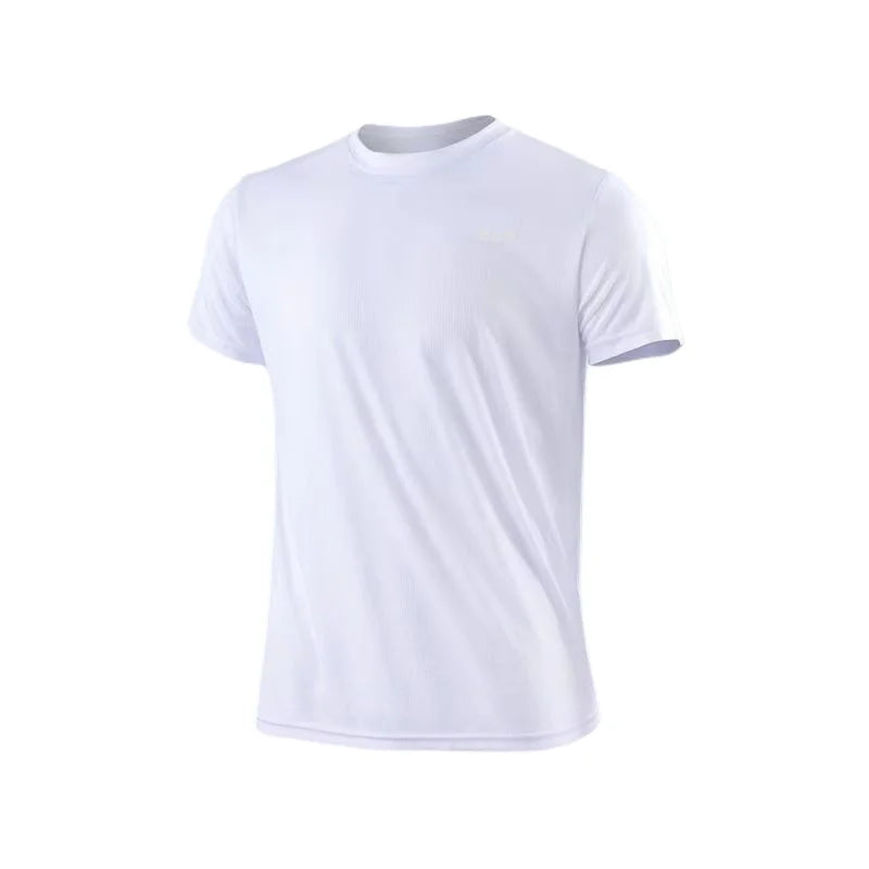 Camiseta de manga corta de secado rápido para hombre, ideal para gimnasio, correr, entrenamiento, ejercicio y deportes. Ligera.
