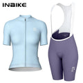 INBIKE Women's Cycling Jersey Set Road Bike Jersey Short Sleeves Bicycle Clothing Bike Bib Shorts with Pockets Biking Clothes