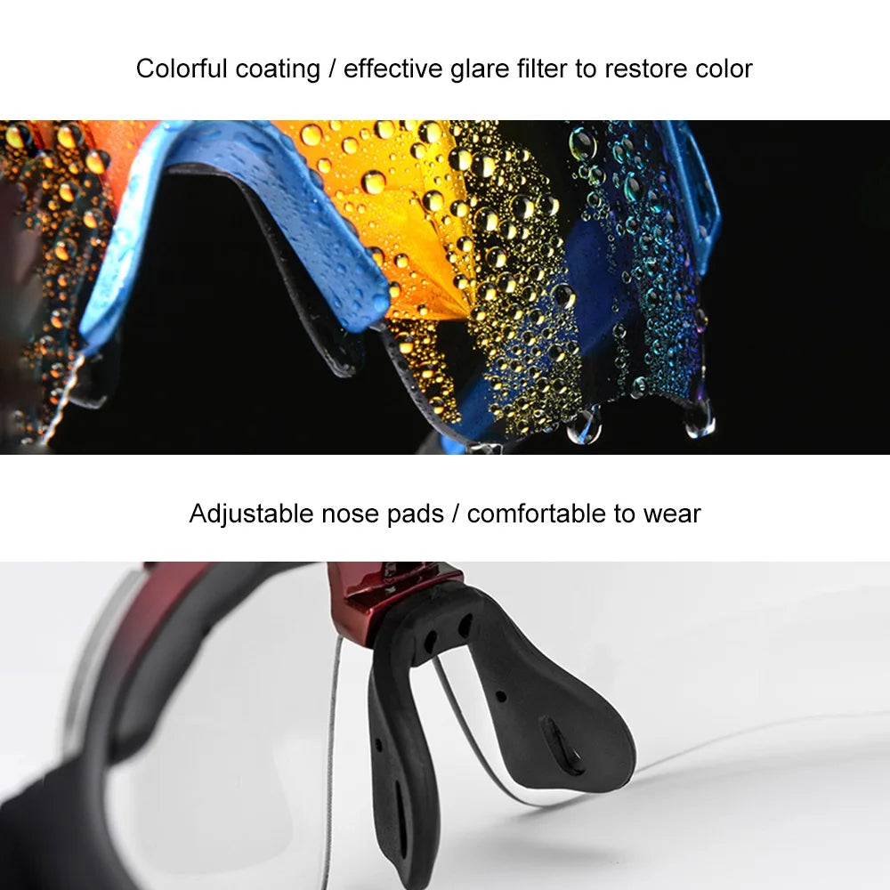 Gafas de ciclismo polarizadas ROCKBROS para hombre y mujer, ideales para ciclismo de montaña, carretera, senderismo y deportes al aire libre. Lentes de 5 pulgadas.