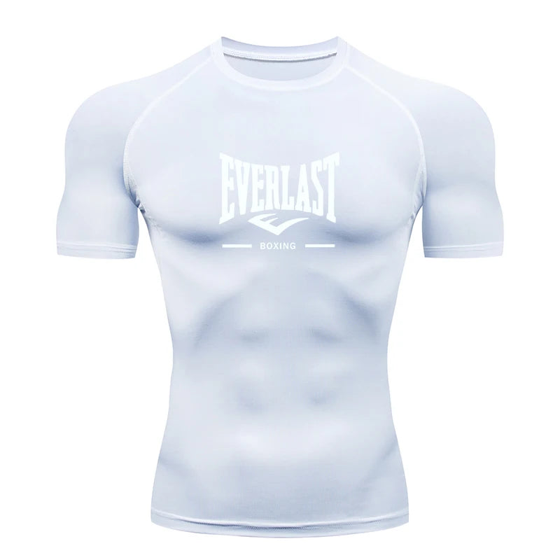 2026 New Men's Running Compression T-Shirt Short Sleeve Gym Workout Shirts Fitness Shirts Men's Jogging Sportswear Sweatshirts