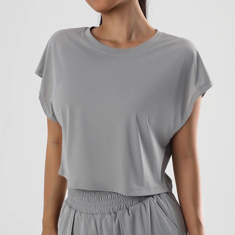 Top Deportivo Holgado Mujer — Secado Rápido para Yoga, Running y Gym
