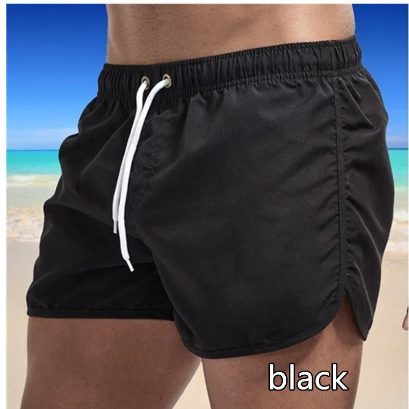2025 New Summer Men's Swimwear Shorts Brand Beachwear Sexy Swim Trunks Men Swimsuit Low Waist Breathable Beach Wear Surf