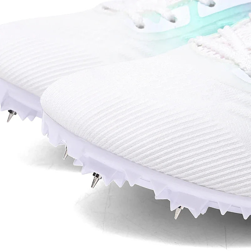 Men Women Track Field Events Cleats Sprint Shoes Athlete Short Spikes Running Sneakers Training Racing Sport Shoes Size 34-44