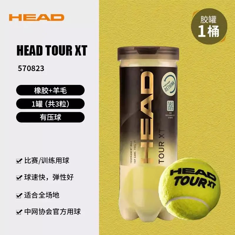 HEAD Tennis Balls Professional HEAD Tennis Balls Competition Training Tennis Balls Tour XT/team Match Tennis Durable Ball Barrel