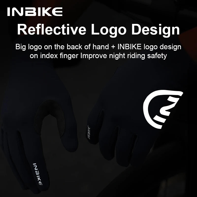 Guantes de Ciclismo INBIKE Invierno – Dedo Completo con Pantalla Táctil y Gel
