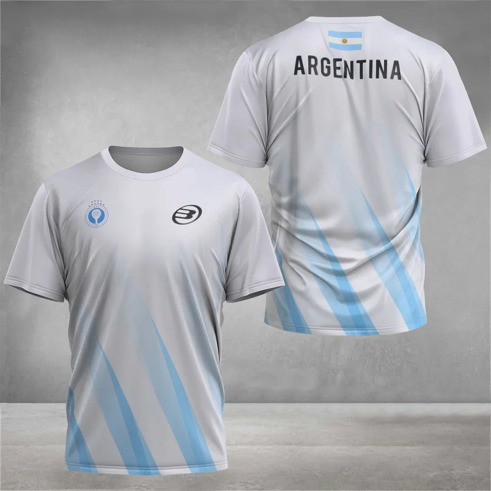 2026 New Padel Element Print Quick-drying Short Sleeve Men's Tennis Breathable Wear Men's Ultra-thin Fitness T-shirt Casual Top
