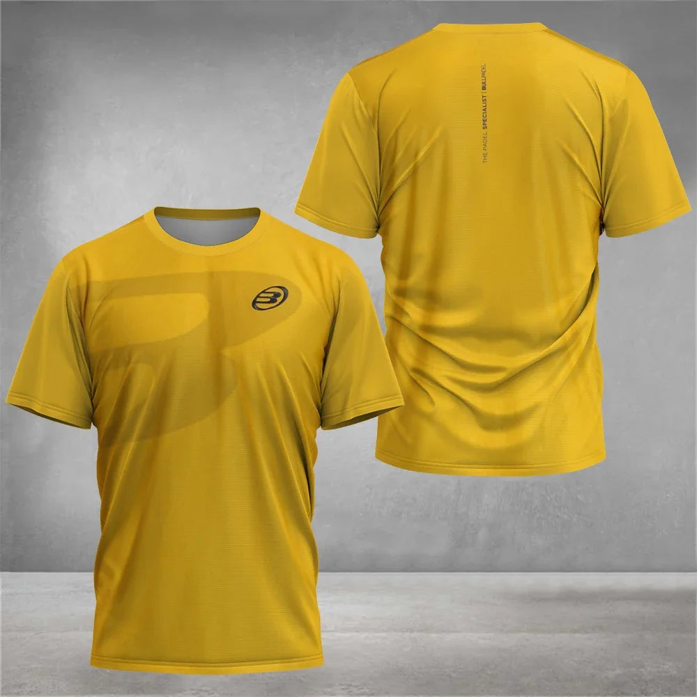 2026 New Padel Element Print Quick-drying Short Sleeve Men's Tennis Breathable Wear Men's Ultra-thin Fitness T-shirt Casual Top