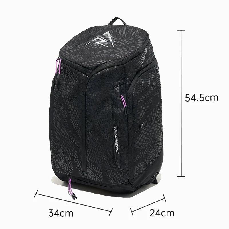 RIGORER Basketball Backpack Z125350102 - Large Capacity Durable Sports Bag for Basketball Training, Fitness & Travel Storage