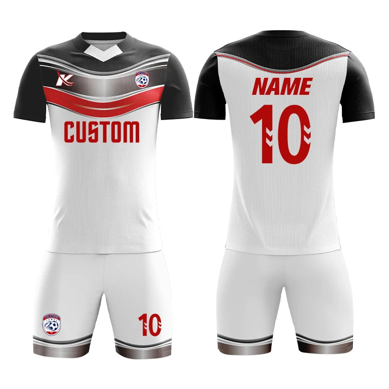 Custom Sublimation Football Jersey Sets Breathable Football Uniform Team Soccer Jersey Set Training Soccer Uniform For Men
