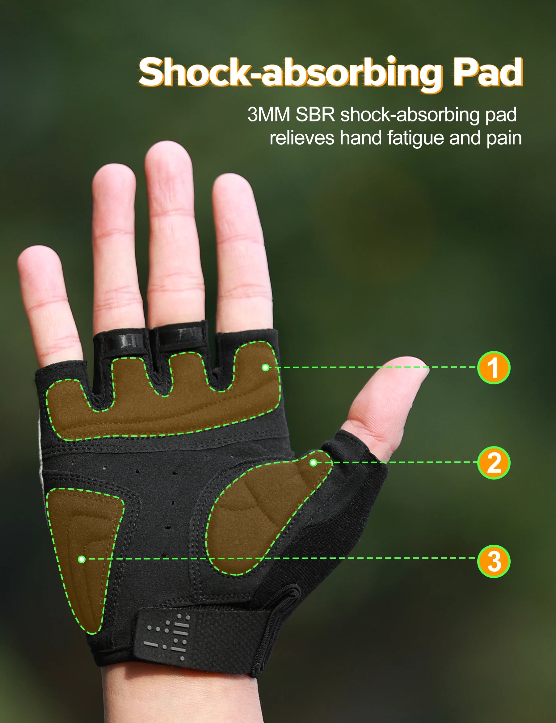 Guantes de Ciclismo INBIKE Verano – Medio Dedo Antideslizantes y Transpirables