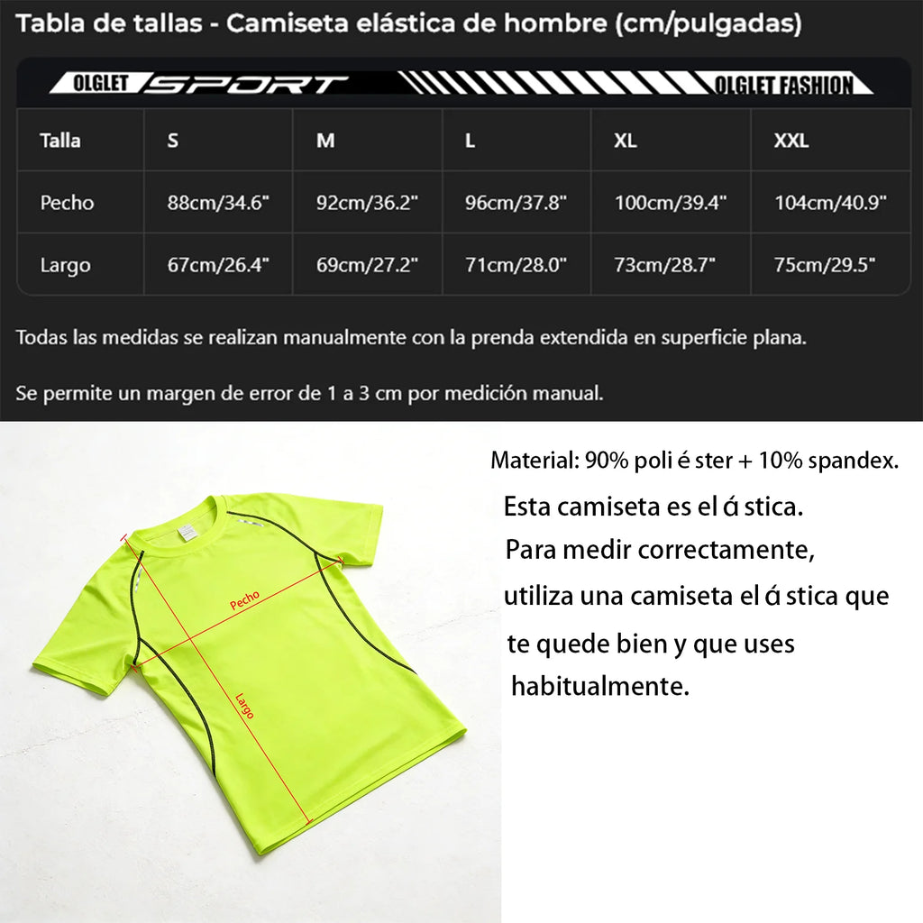 Men's Reflective Stripe Quick Dry Compression T-Shirt - Elastic Athletic Workout Top for Running, Gym, Fitness