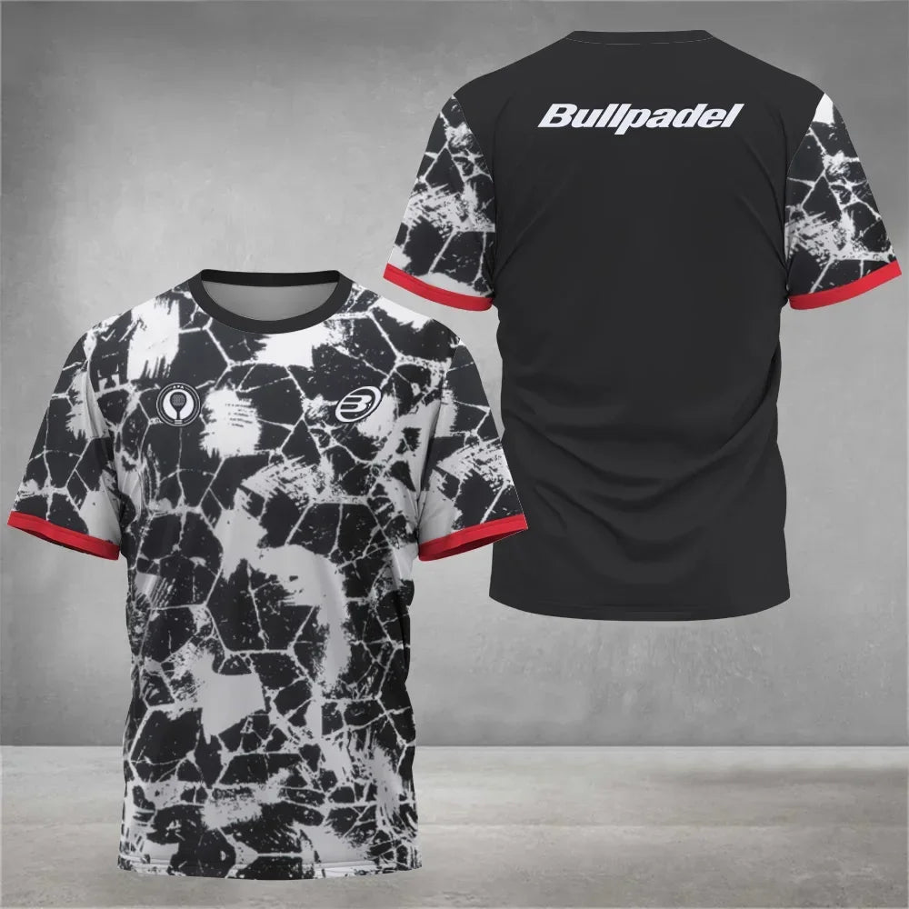 Cool Padel Breathable Short Sleeve Summer Quick Dry Short Sleeve Street Men's Tops 3D Printed T-Shirt New Fitness Series