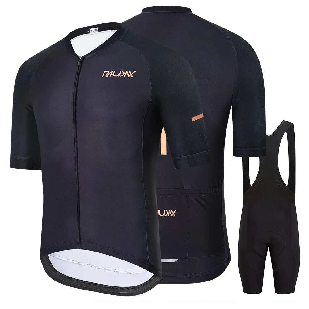 Raudax Men's Summer Road Bike Wear Racing Clothes Breathable Cycling Jersey Set - Ropa Ciclismo Maillot