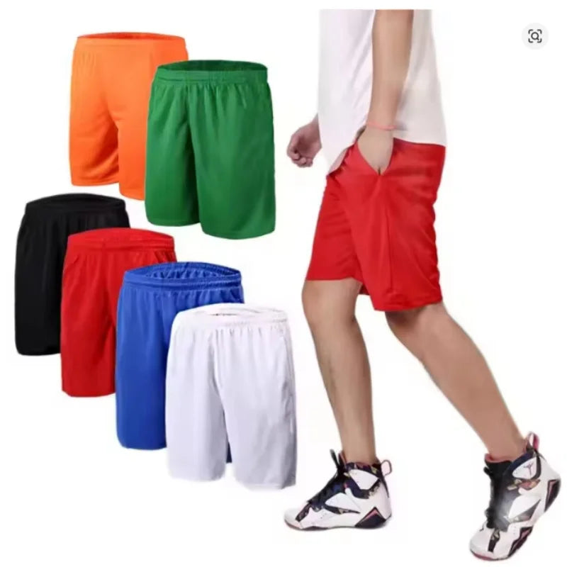 NEW 2026 Solid Football Training Shorts Men's Summer Bottoms Running Basketball Soccer Shorts male Tennis Badminton Sports Short