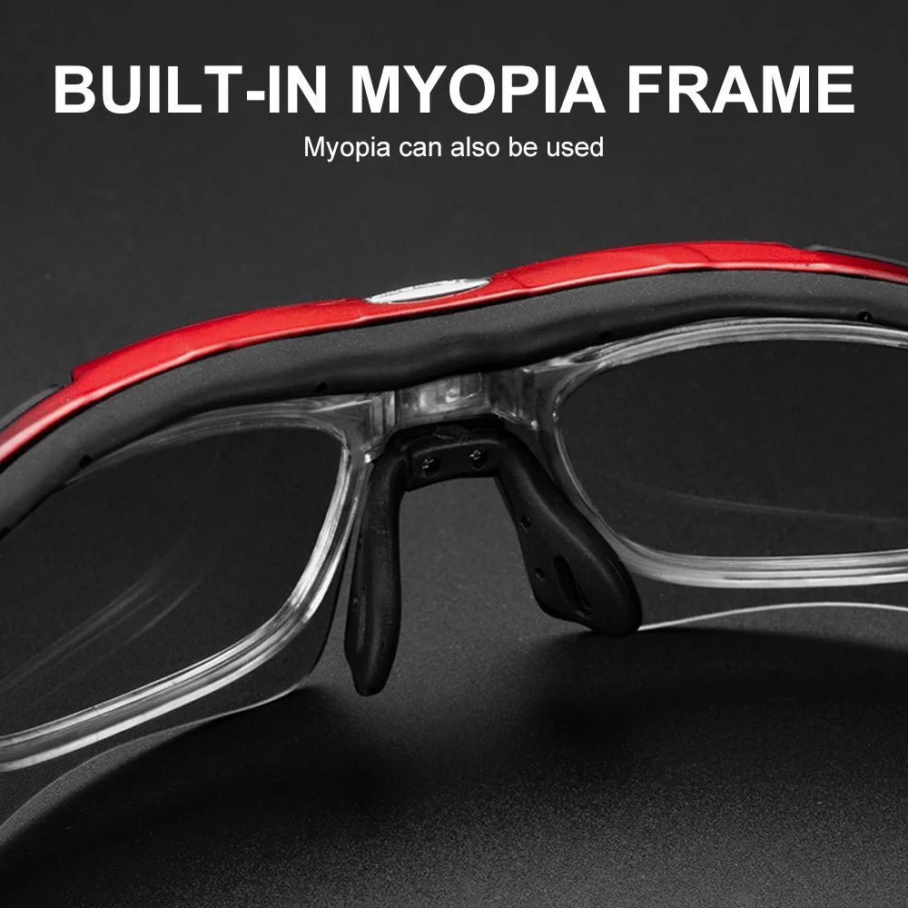 Gafas de ciclismo polarizadas ROCKBROS para hombre y mujer, ideales para ciclismo de montaña, carretera, senderismo y deportes al aire libre. Lentes de 5 pulgadas.